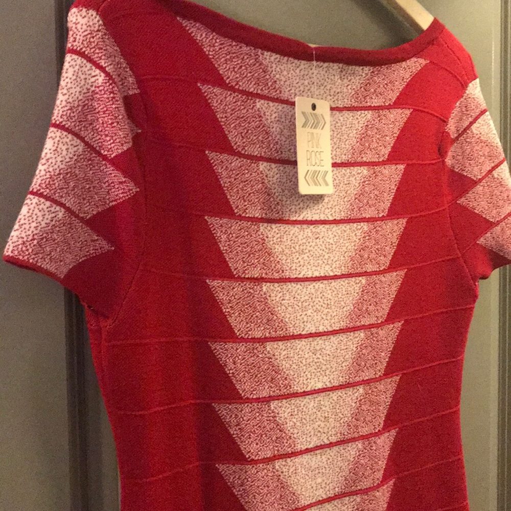 NWT Red Ivory bodycon dress Large - Picture 5 of 5